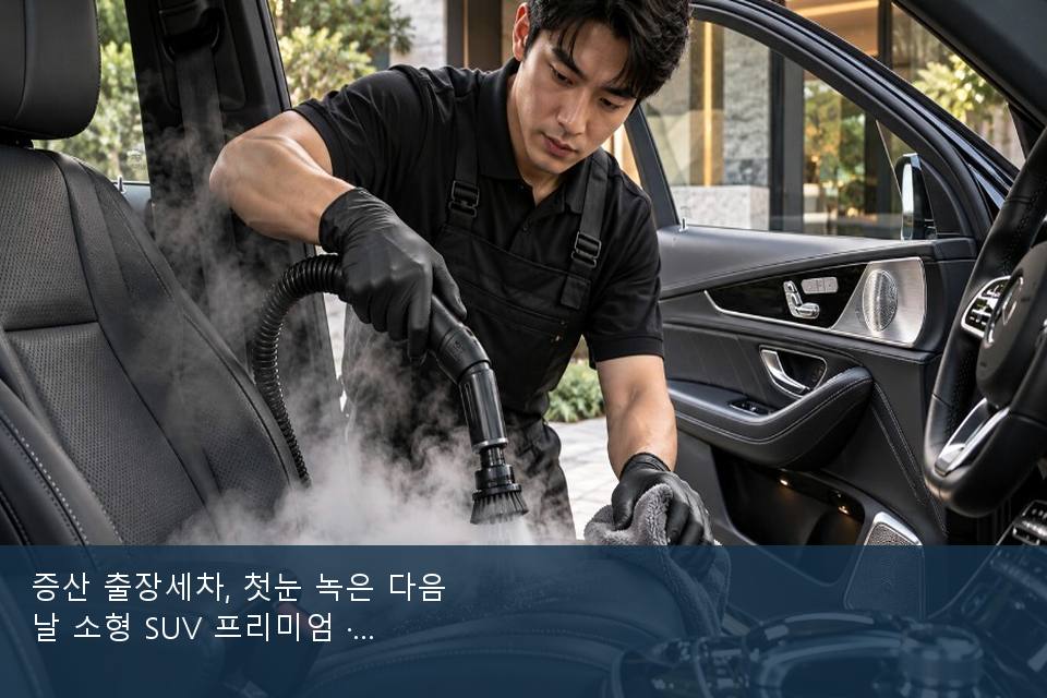 증산 출장세차, 첫눈 녹은 다음 날 소형 SUV 프리미엄 · 실내 냄새를 연 기록
