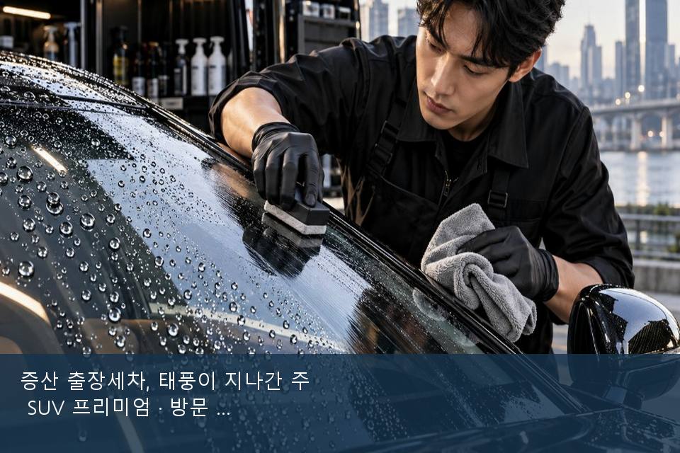 증산 출장세차, 태풍이 지나간 주 SUV 프리미엄 · 방문 전에 확인한 것